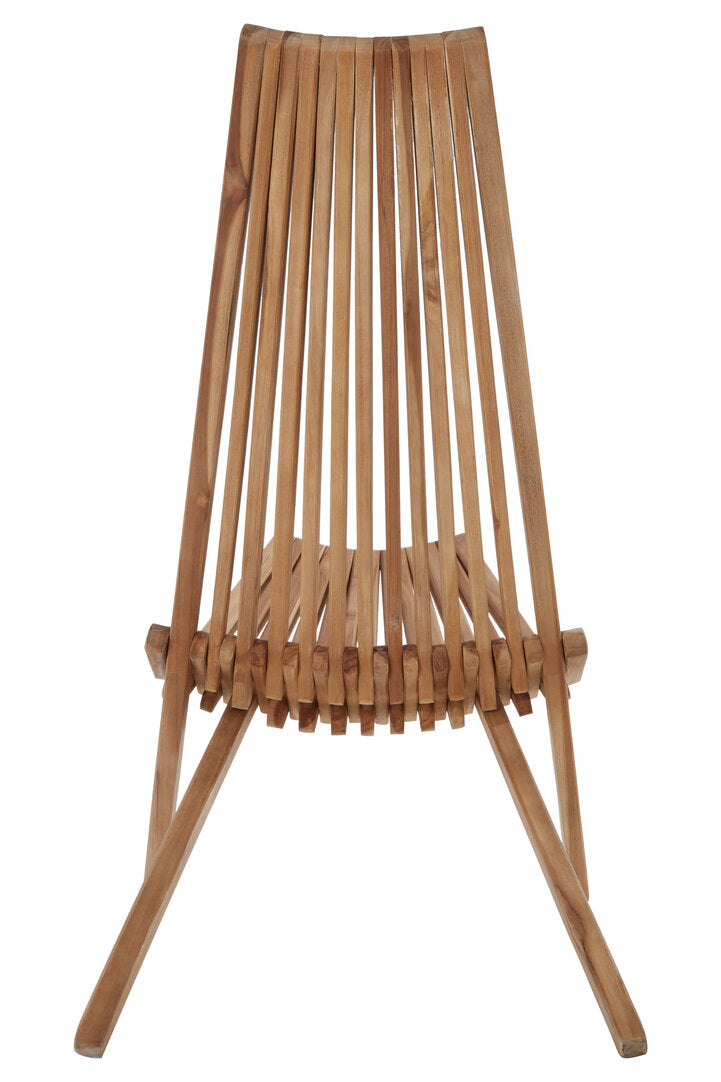 Marano Wooden Lounge Chair back view showing solid teak frame construction