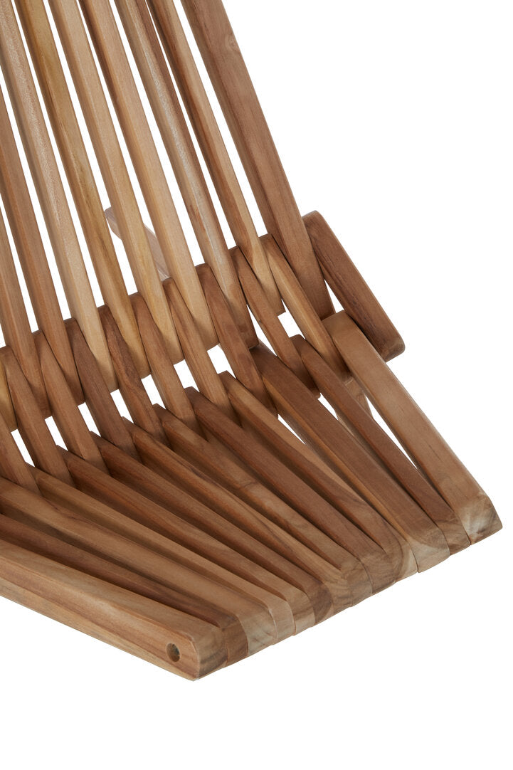 Marano Wooden Lounge Chair overhead product shot showing seat dimensions