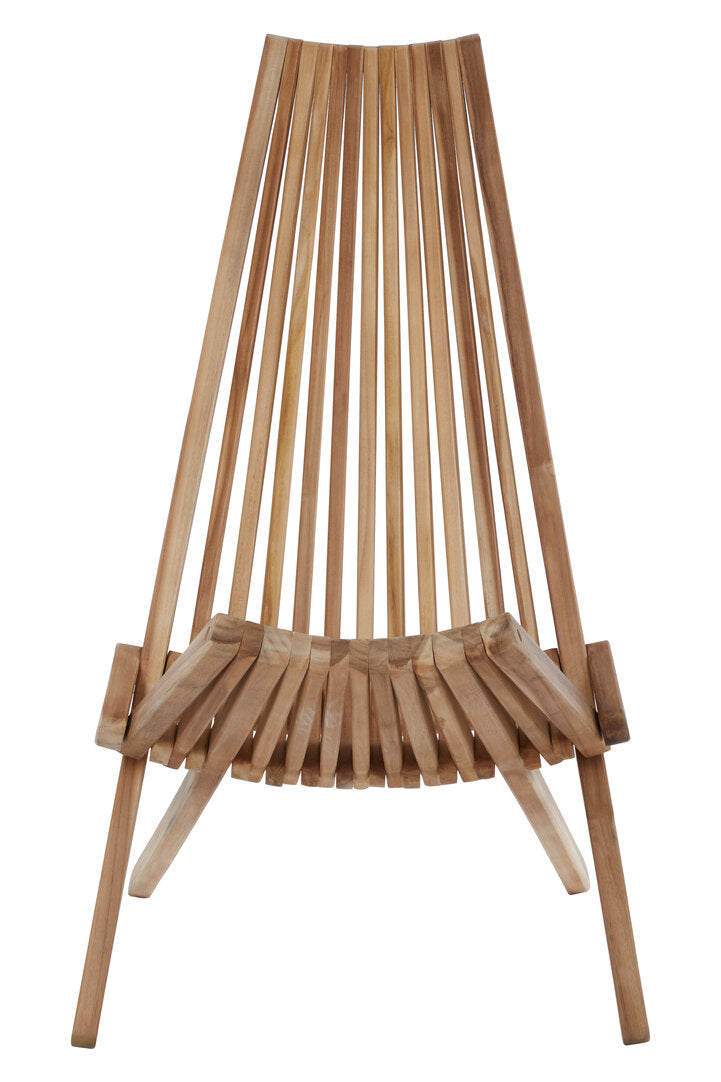 Marano Wooden Lounge Chair side profile showing Scandi-inspired clean lines
