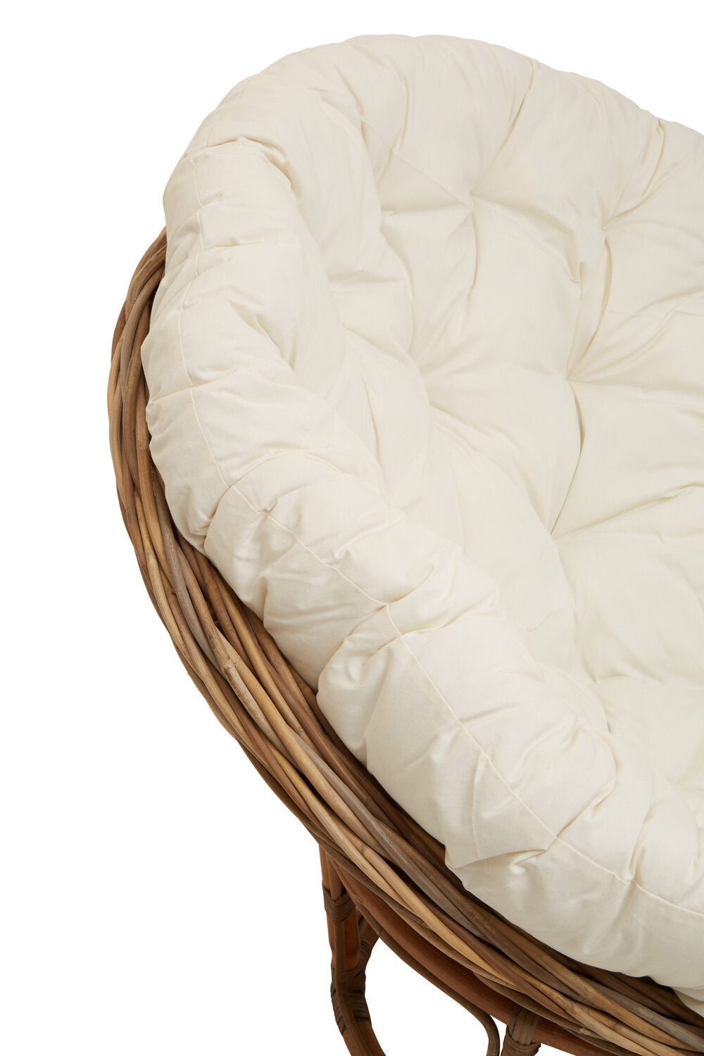 Marano Round Rattan Chair natural rattan frame overhead view