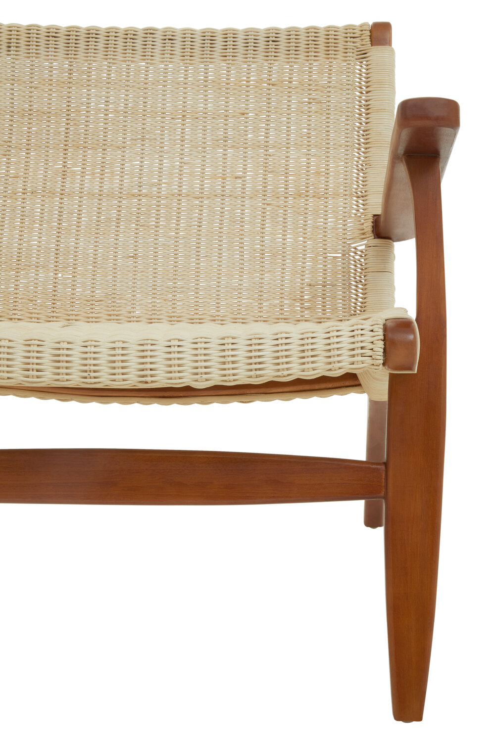 Juno Natural Rattan Woven Chair seat detail and weave texture close-up
