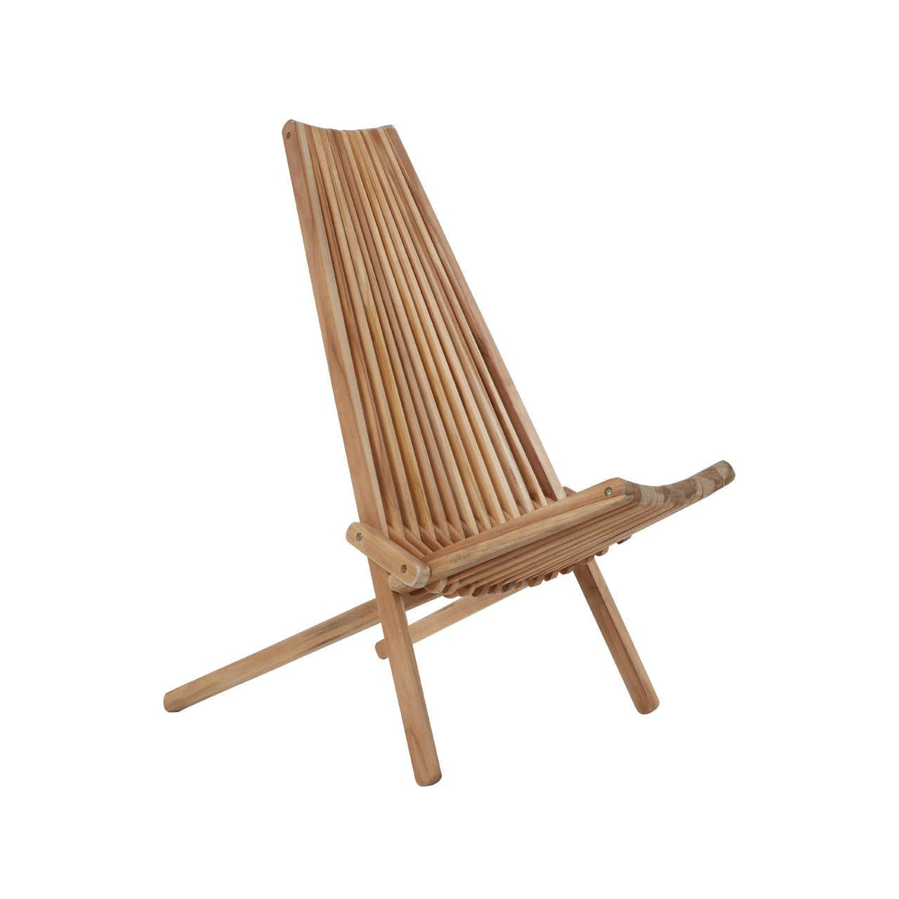 Marano Wooden Lounge Chair teak wood grain detail and natural material close-up