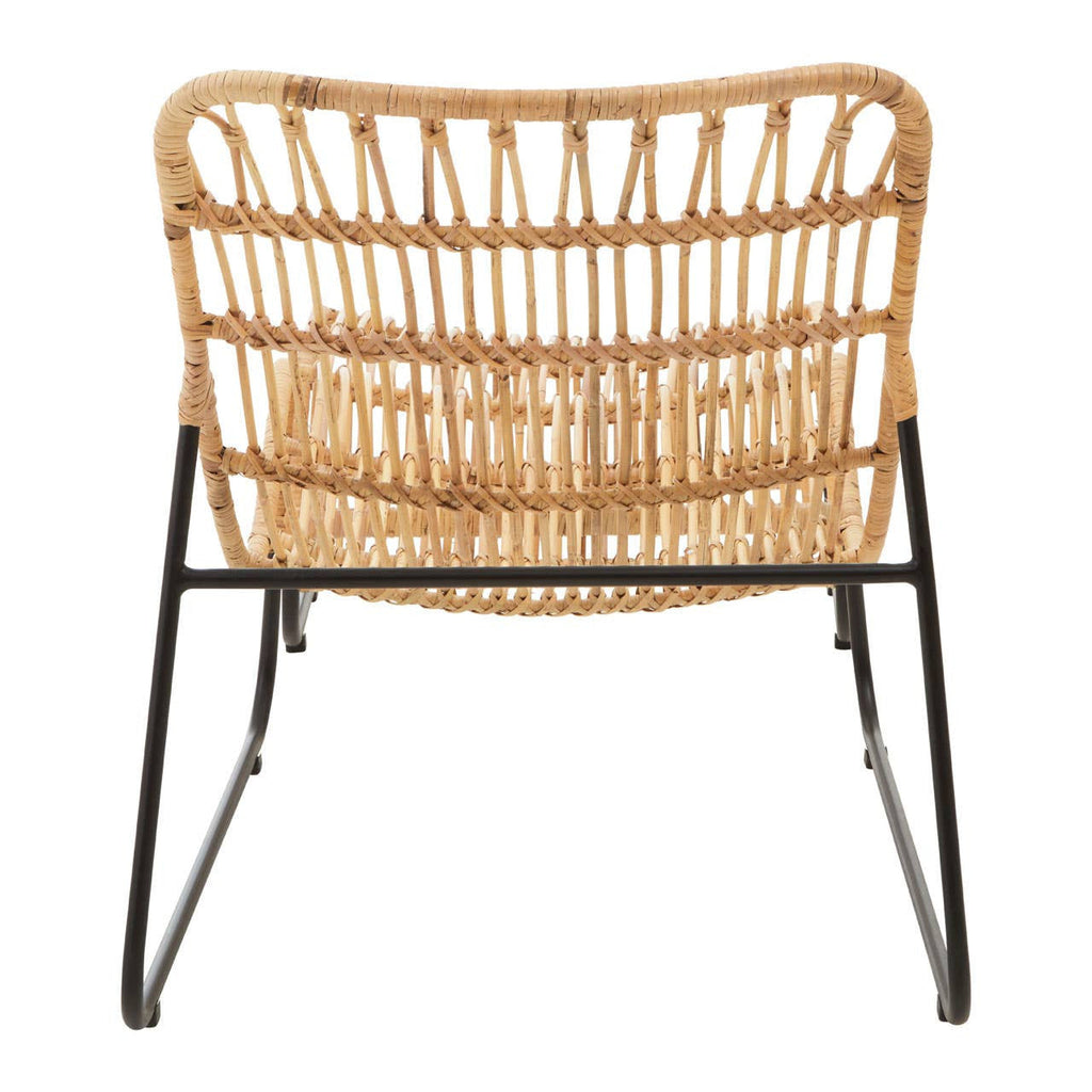 Marano Rattan Chair and Footstool Set overhead view showing paired design