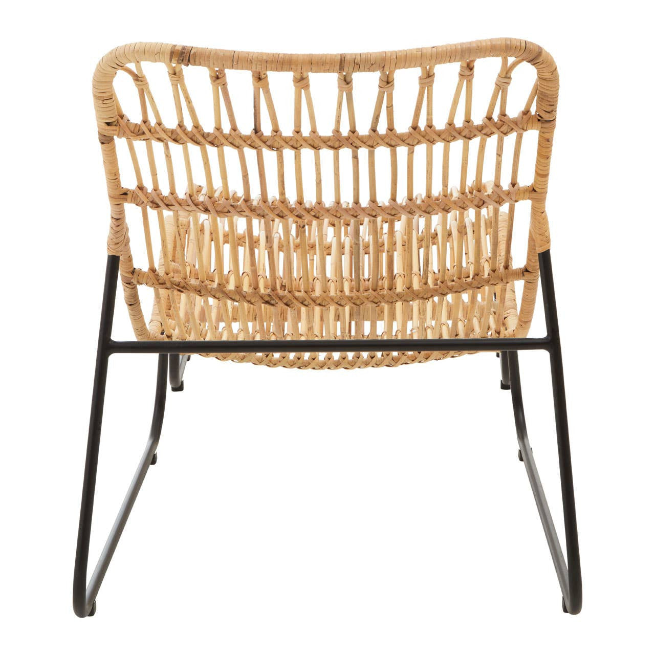 Marano Rattan Chair and Footstool Set overhead view showing paired design