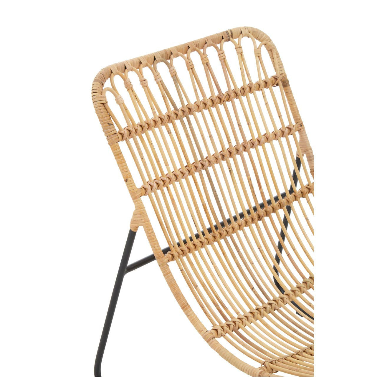 Marano Rattan Chair and Footstool Set in boho living room corner