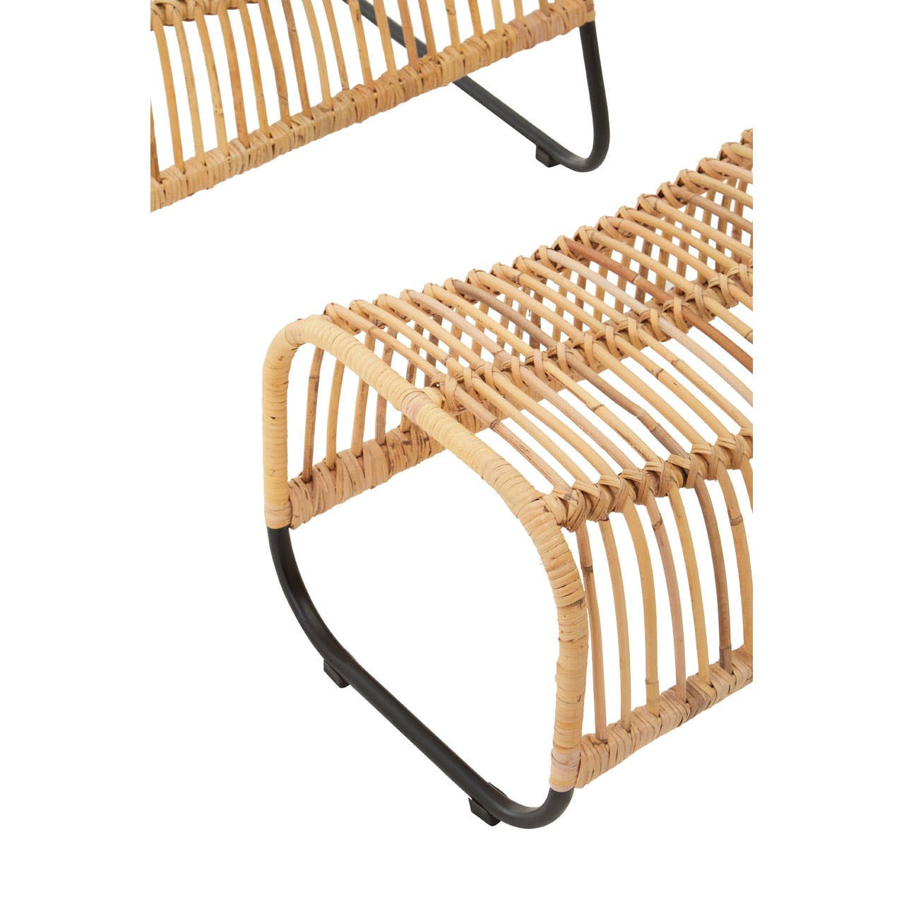Marano Rattan Chair and Footstool Set white background product shot