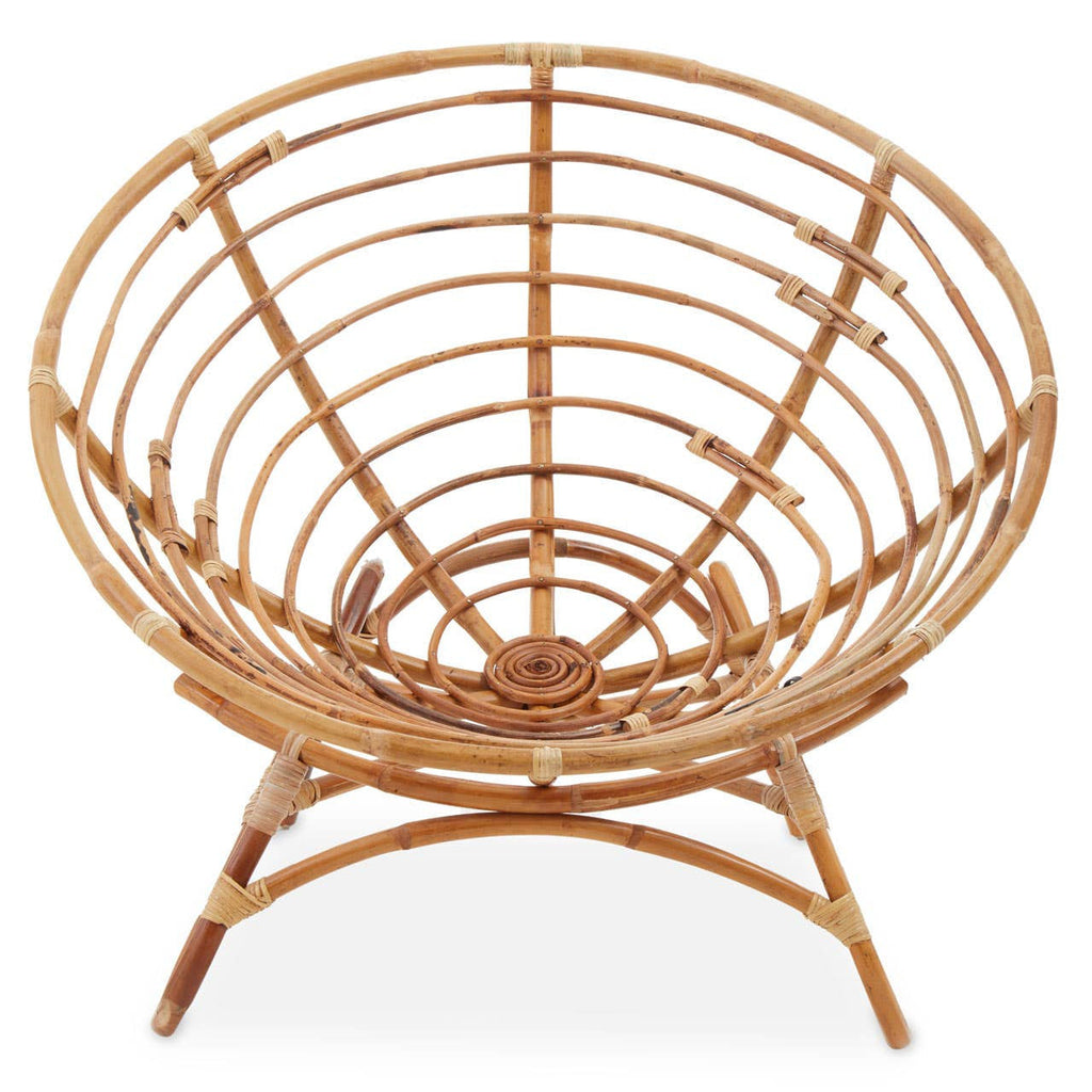 Marano Natural Rattan Papasan Chair seat detail and weave texture