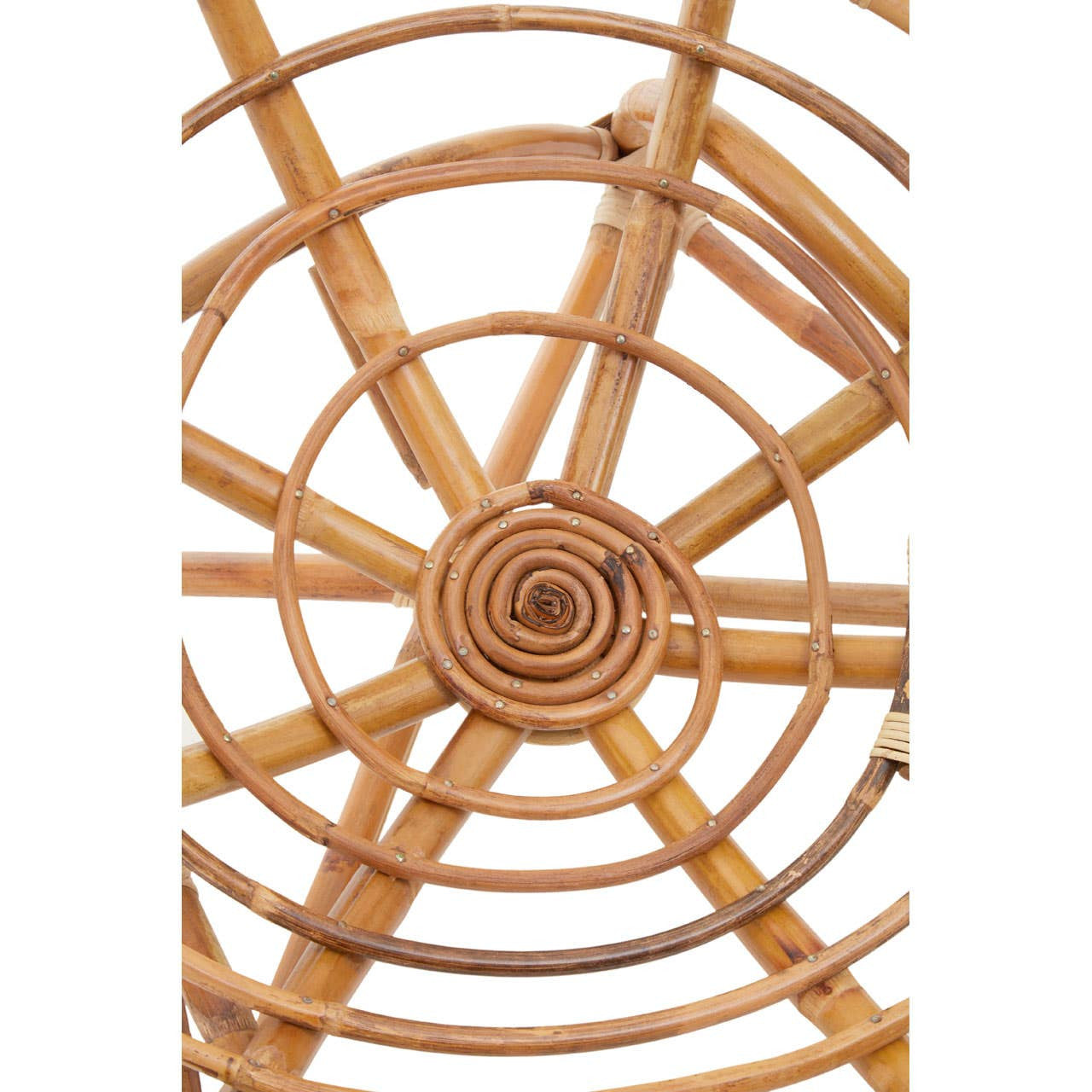Marano Natural Rattan Chair base and leg detail close-up