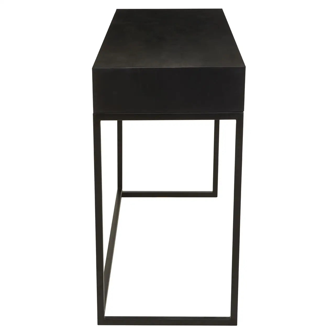 Axis Two Drawer Bone Inlay Console Table styled in hallway