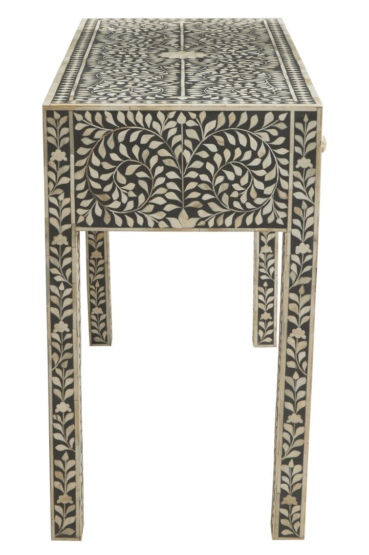 Axis Bone Inlay Desk with 3 Drawers full front product shot