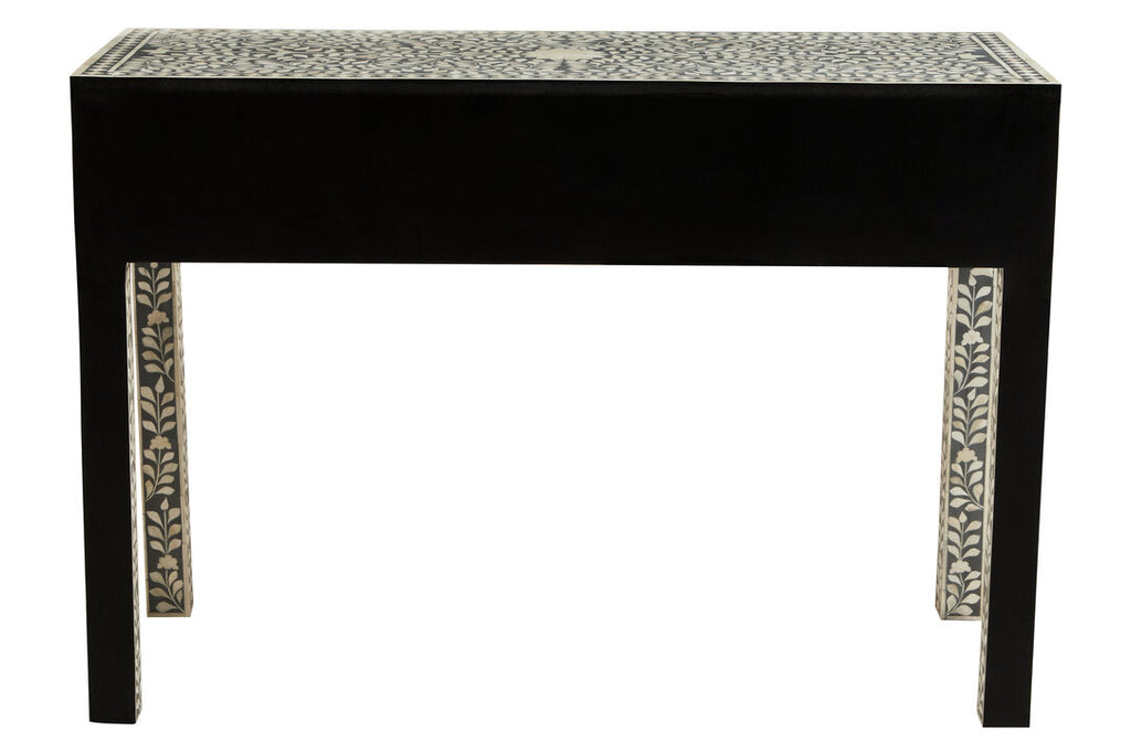 Axis Bone Inlay Desk buffalo bone inlay texture close-up