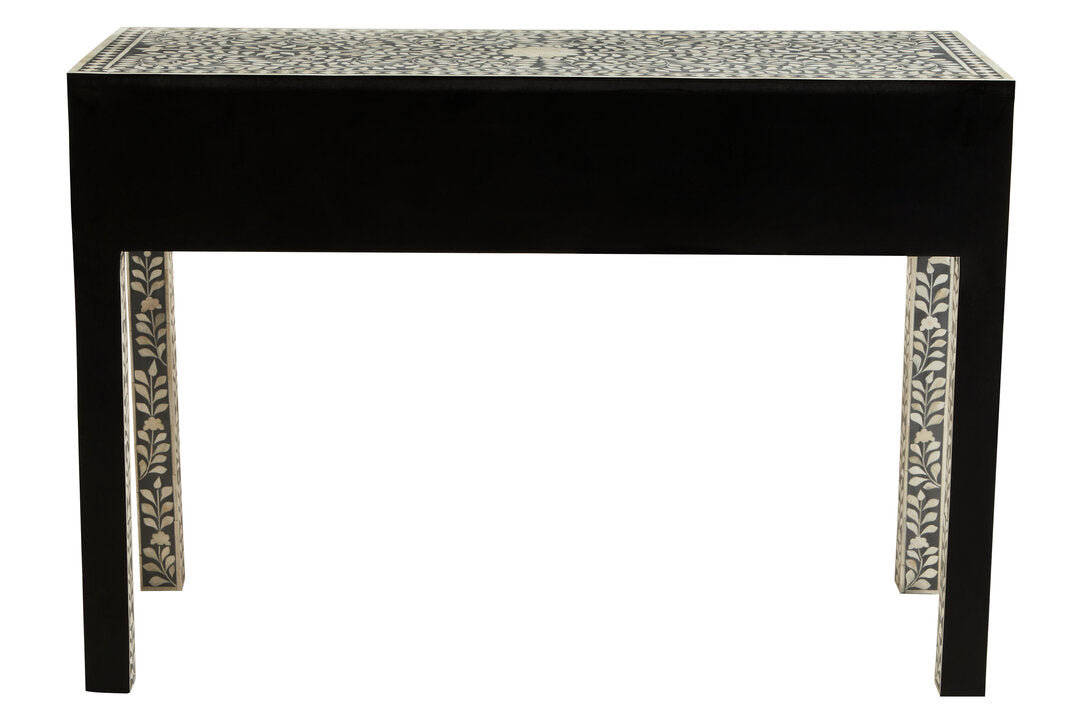 Axis Bone Inlay Desk buffalo bone inlay texture close-up