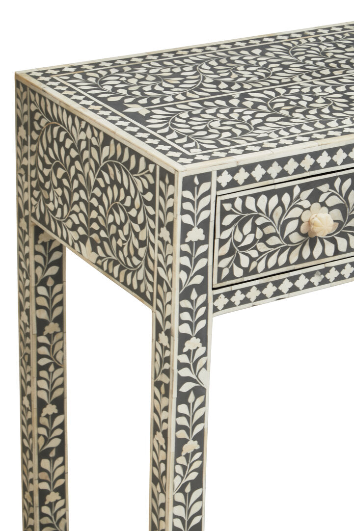 Axis Bone Inlay Desk drawer knob hardware detail
