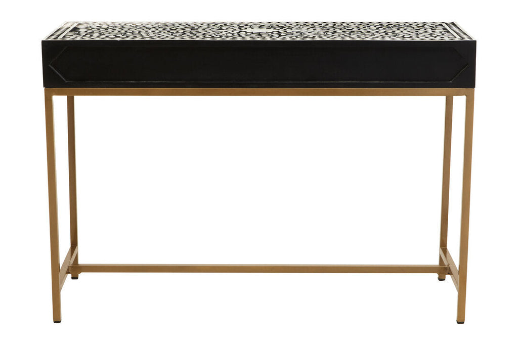 Axis Floral Bone Inlay Console Table leg detail