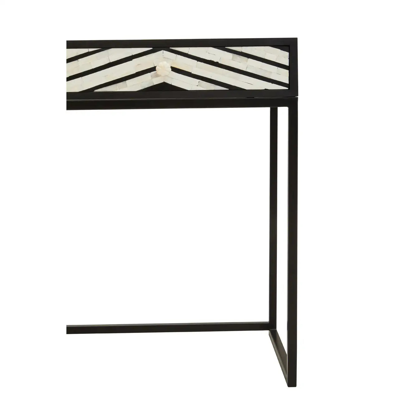 Axis Two Drawer Bone Inlay Console Table full product shot