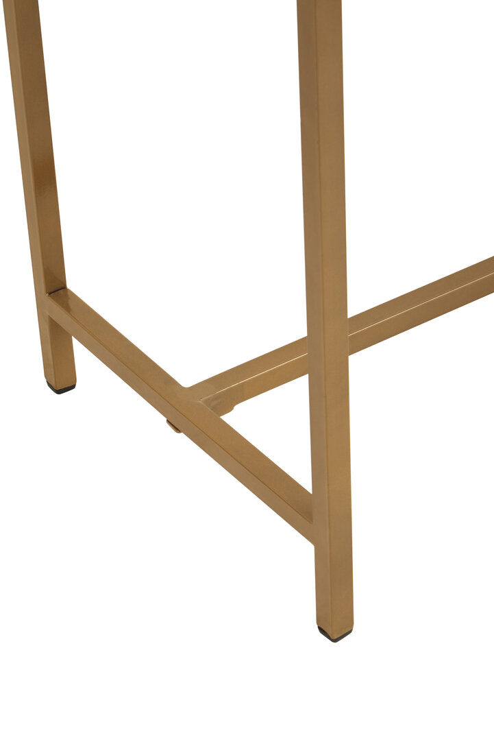 Axis Two Drawer Floral Bone Inlay Console Table drawer knob detail