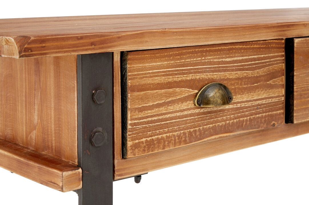 Forma 3 Drawer Console Table overhead view