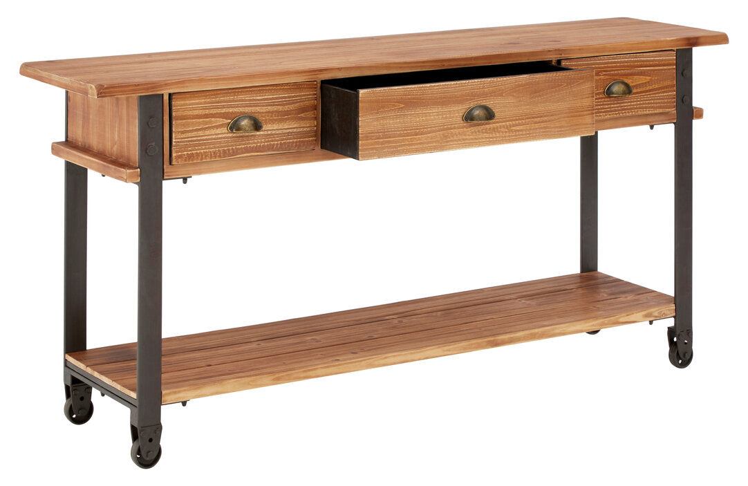 Forma 3 Drawer Console Table full product shot on white background
