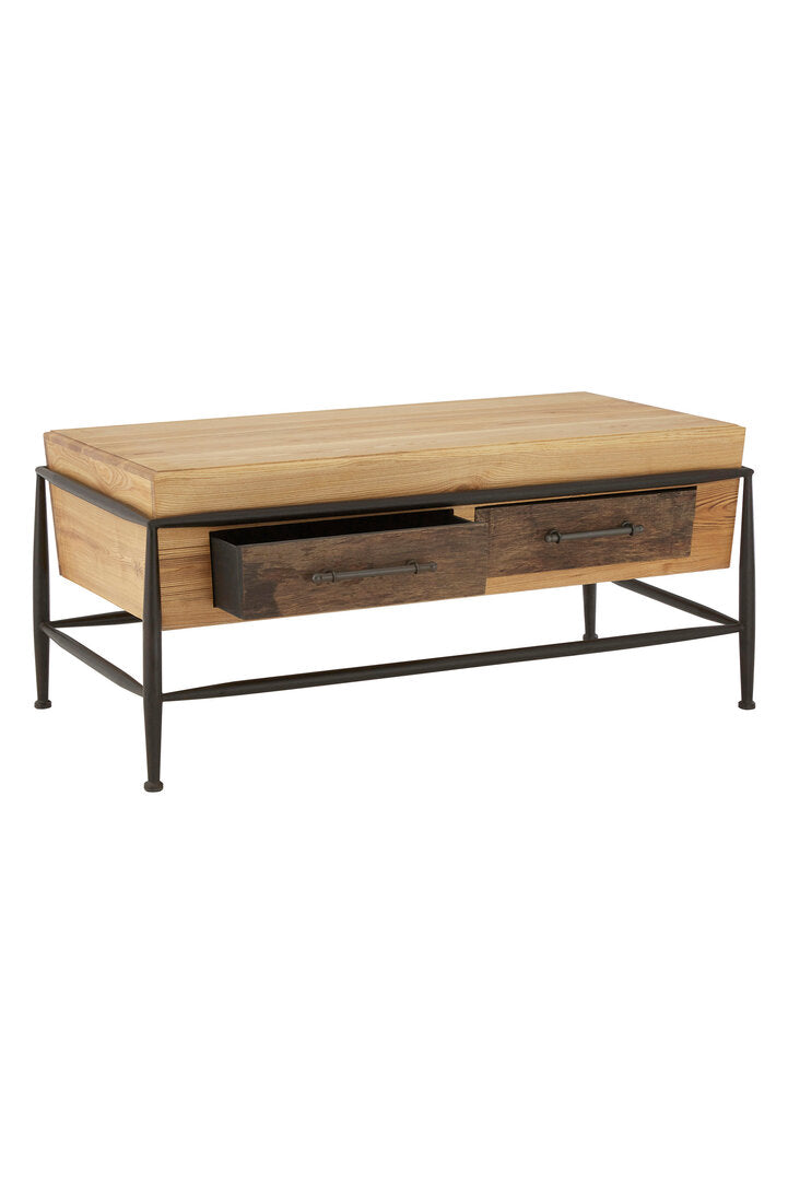 Forma Coffee Table overhead view showing large mango wood surface area