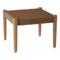 Kora Woven Rope Footstool – hand-woven natural rope, front view