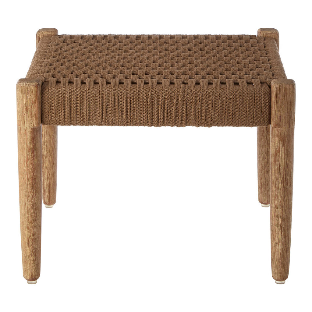 Kora Woven Rope Footstool rope weave texture detail close-up