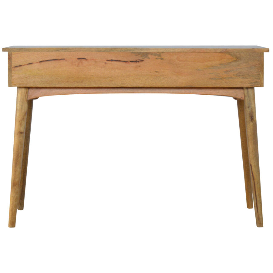 Large 3 Drawer Nordic Wooden Console Table white background full product shot