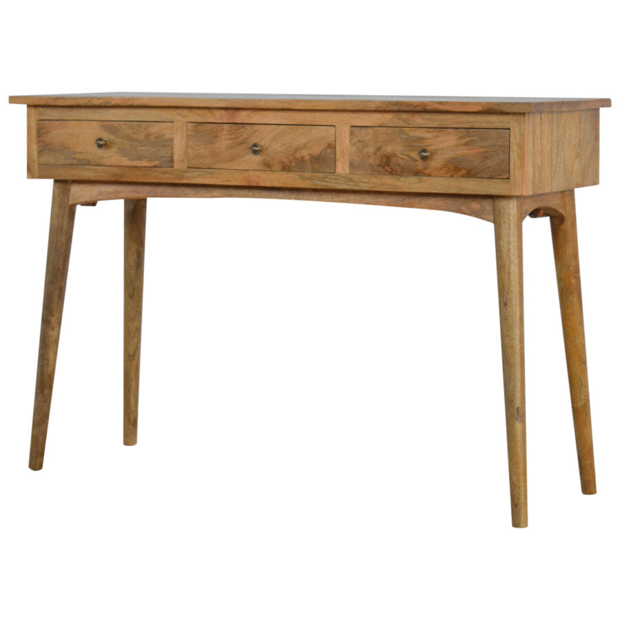 Large Nordic Wooden Console Table drawer detail showing clean Scandi construction