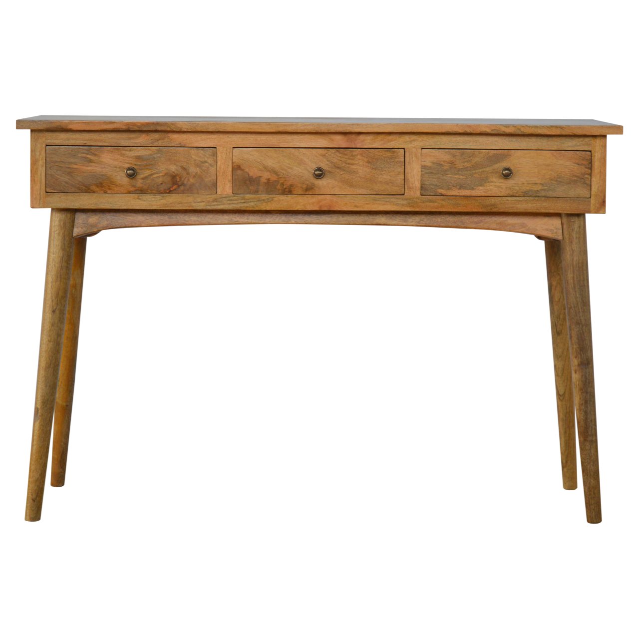 Nordic 3 Drawer Console Table side profile showing slim hallway-friendly design