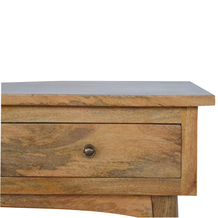 Nordic Wooden Console Table open drawer showing storage compartment
