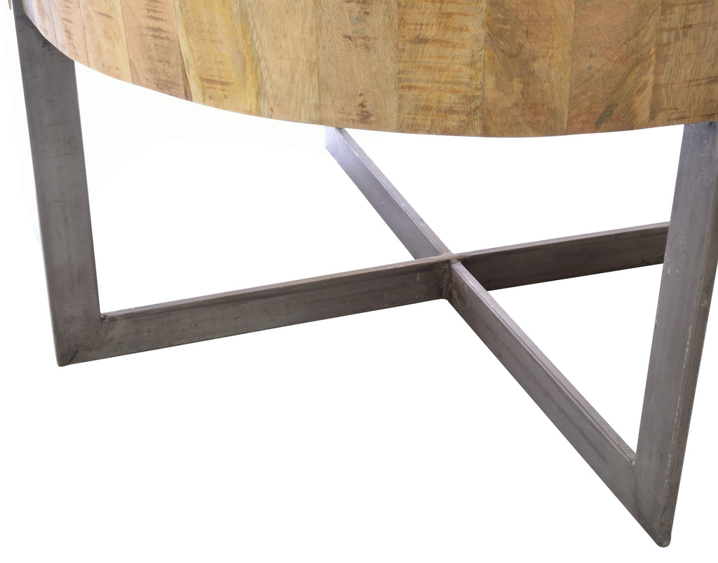 Old Empire Round Coffee Table styled in open-plan living space