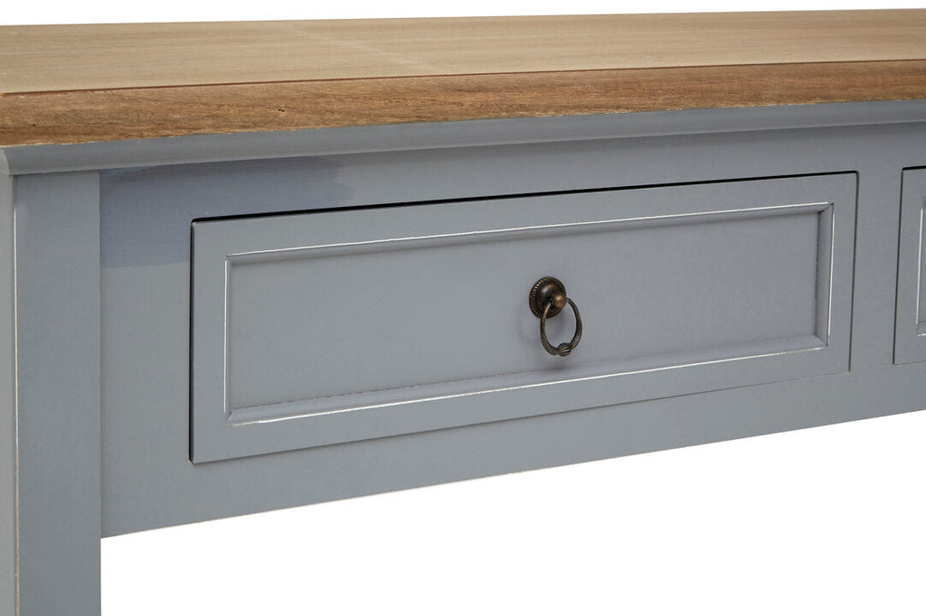 Oxford Antique Grey Console Table back view showing frame construction