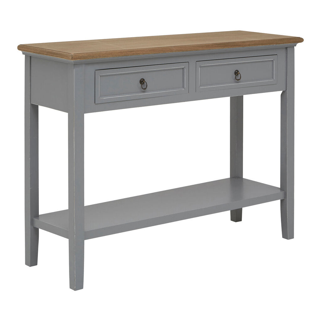 Oxford Antique Grey Console Table white background product shot