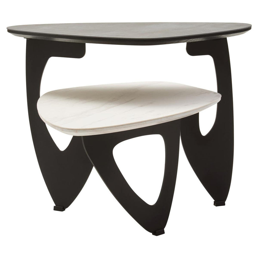 Regalia Ceramic Coffee Table grey marble-effect top detail close-up
