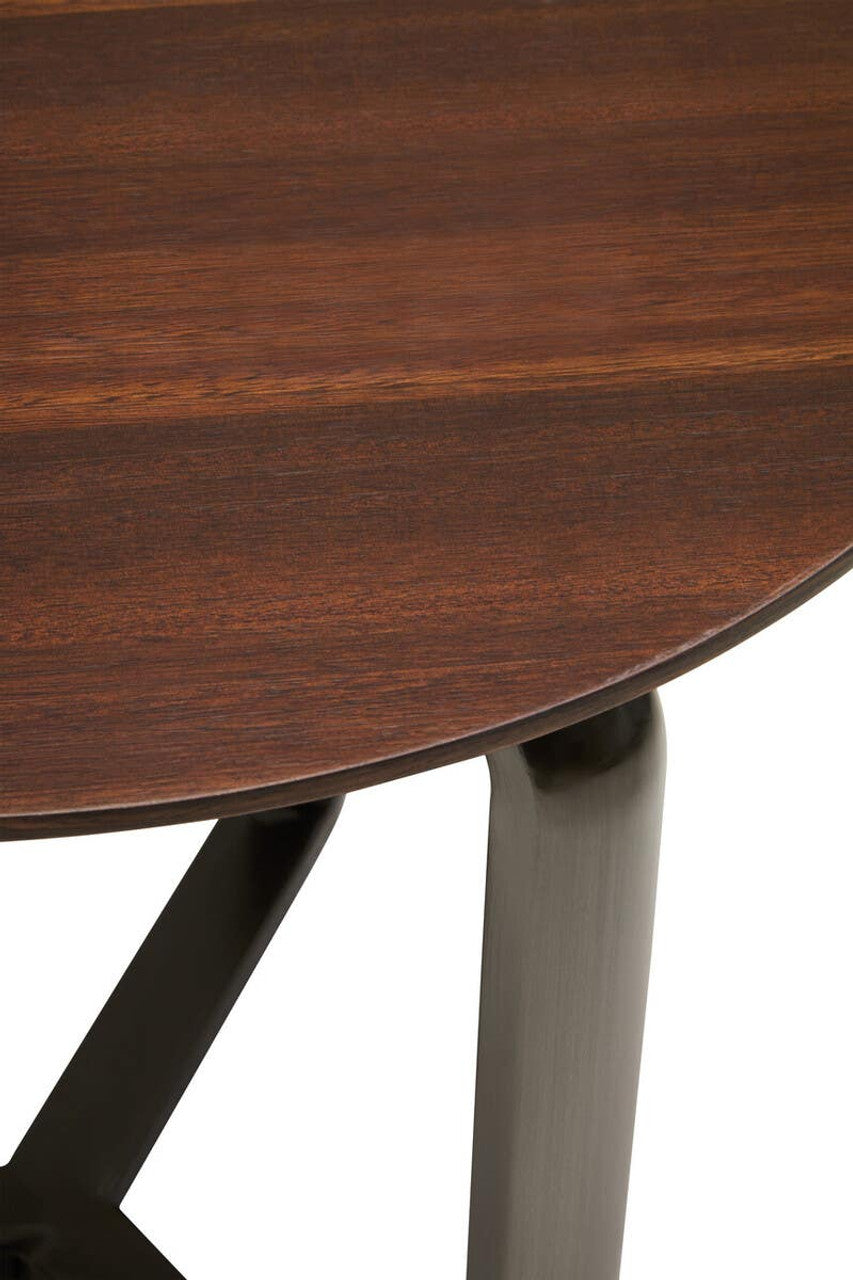 Regalia Round Veneer Ceramic Coffee Table frame and leg detail