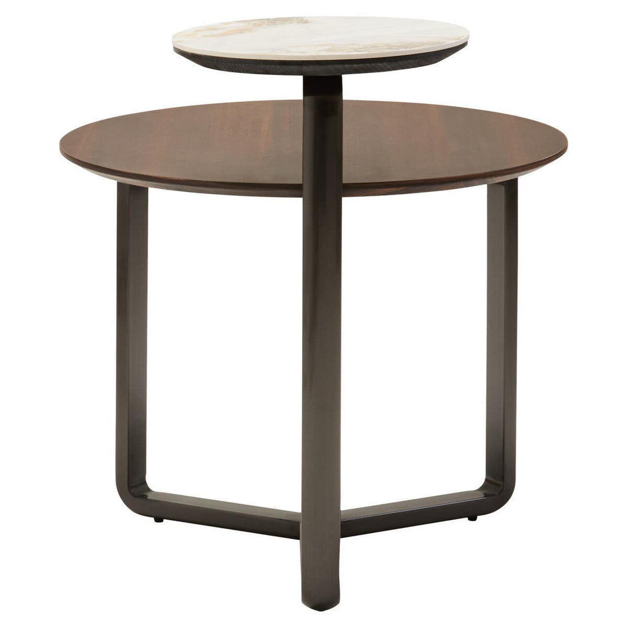 Regalia Round Veneer and Ceramic Table eucalyptus wood veneer detail close-up