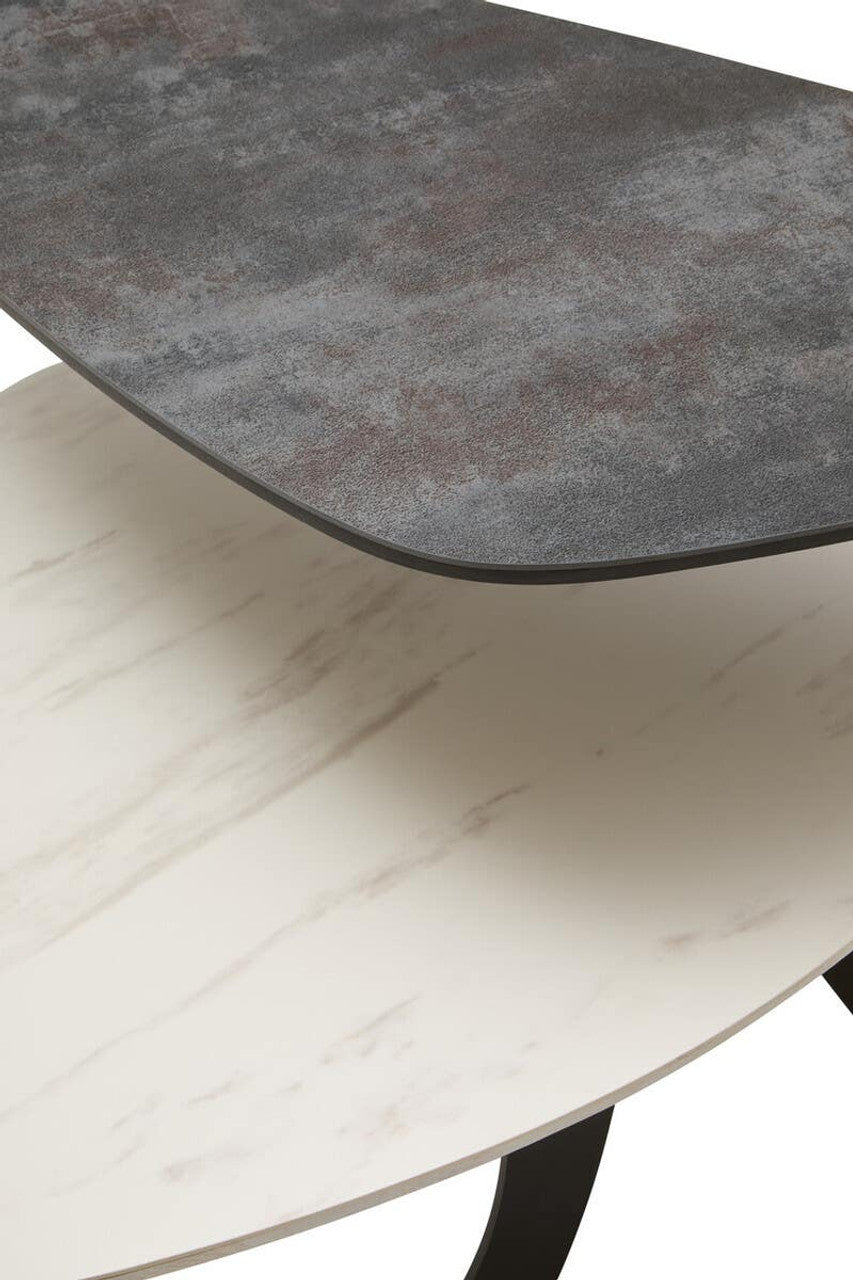 Regalia Small Asymmetric Ceramic Coffee Table full product shot on white background