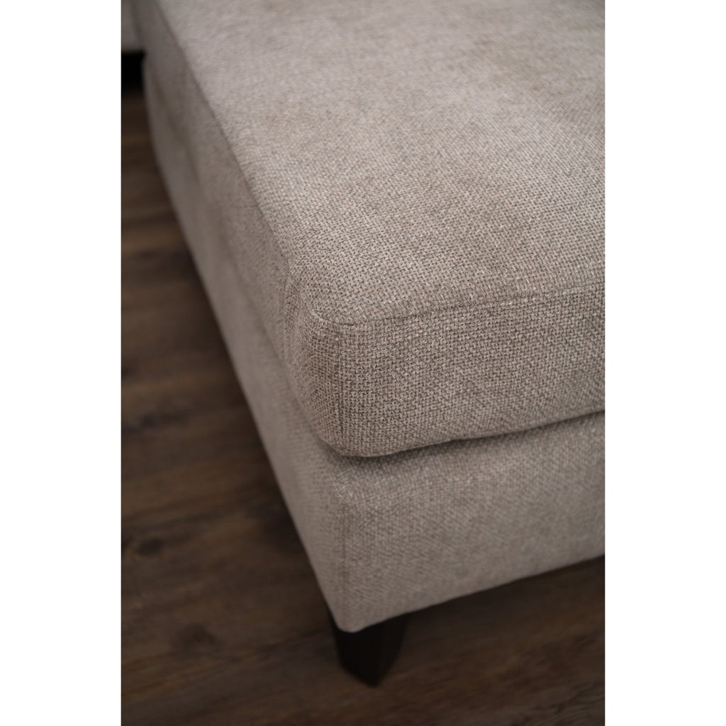 Vesper Taupe Ottoman Footstool side profile showing clean proportions