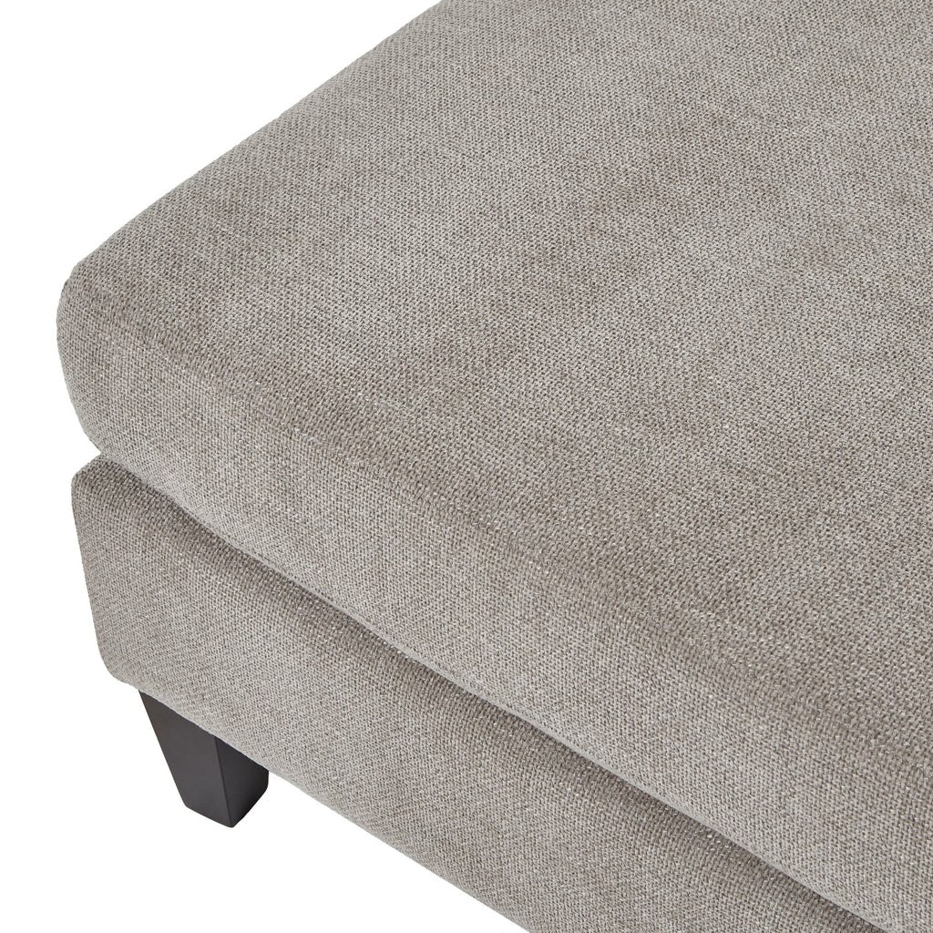 Vesper Taupe Ottoman Foot Stool full product shot on white background