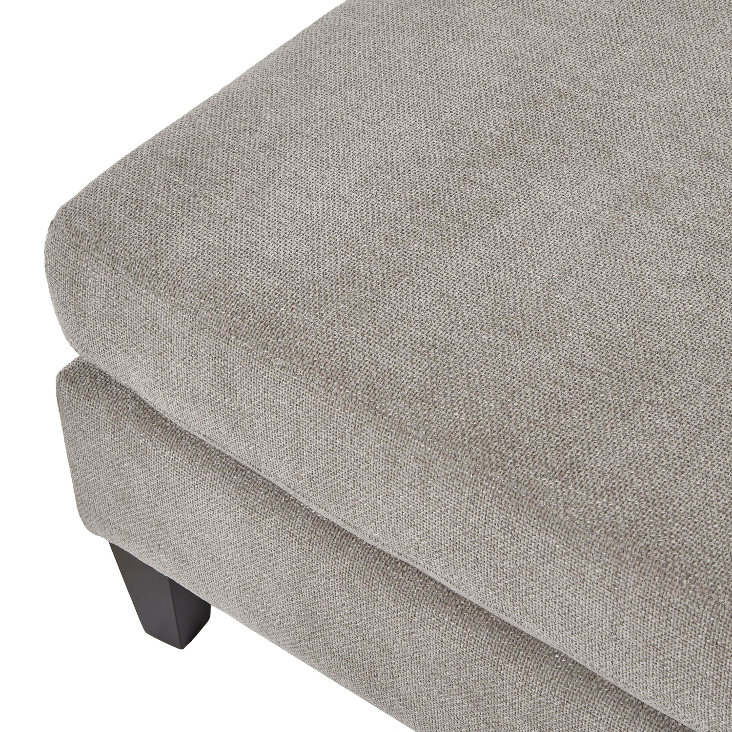 Vesper Taupe Ottoman Foot Stool full product shot on white background