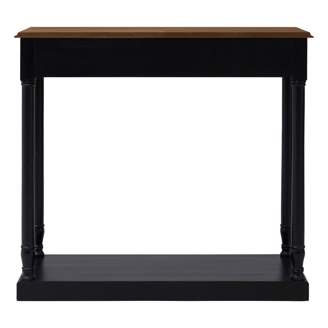 Vienne 1 Drawer Black Console Table overhead product view